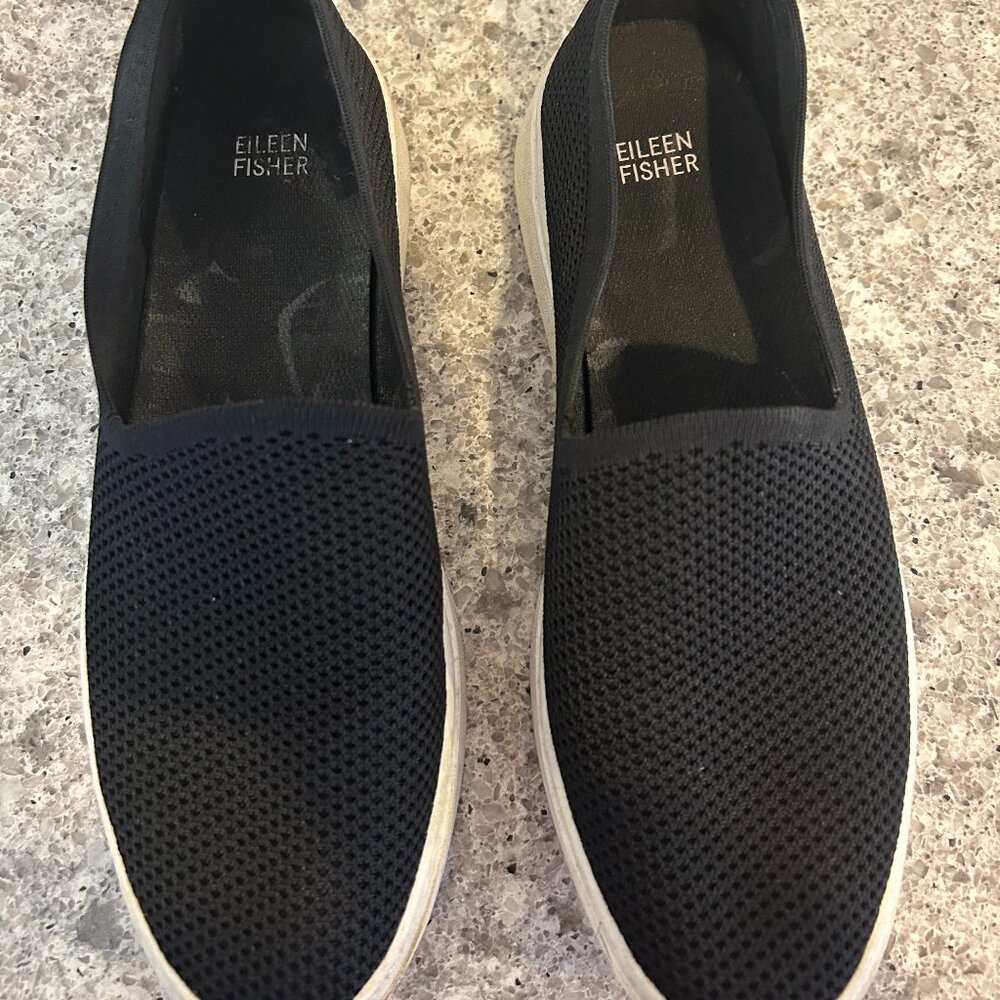Eileen Fisher Platform Slip-on Mesh Shoes - size 10